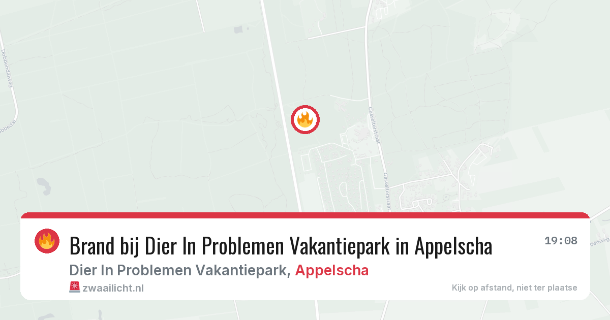 Brand bij Dier In Problemen Vakantiepark in Appelscha — 11 jul 2026