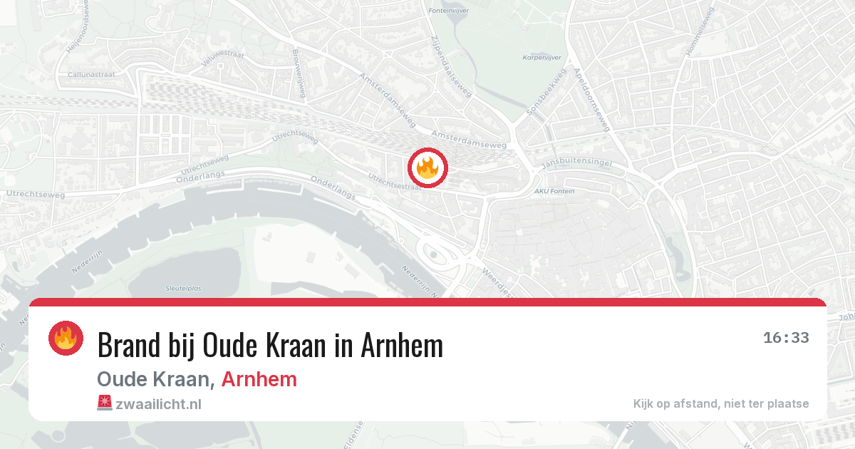 Brand bij Oude Kraan in Arnhem — 24 apr 2026
