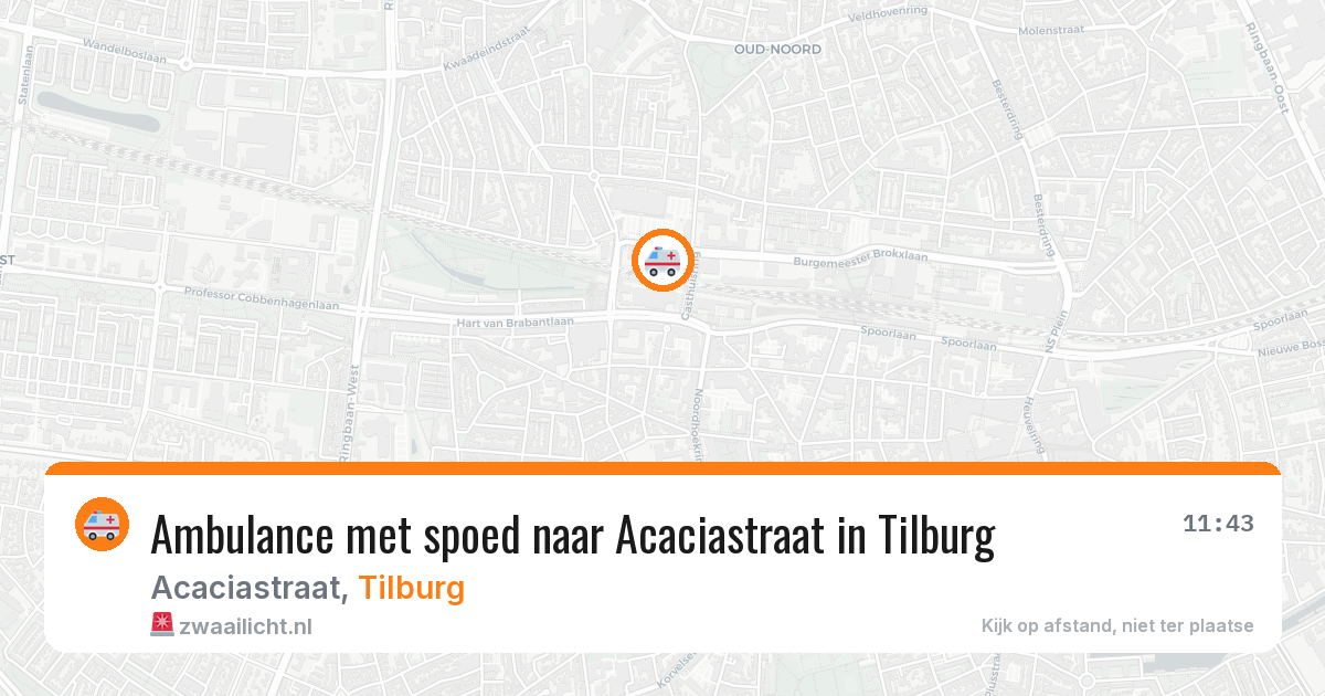 Ambulance met spoed naar Acaciastraat in Tilburg — 28 mrt 2026