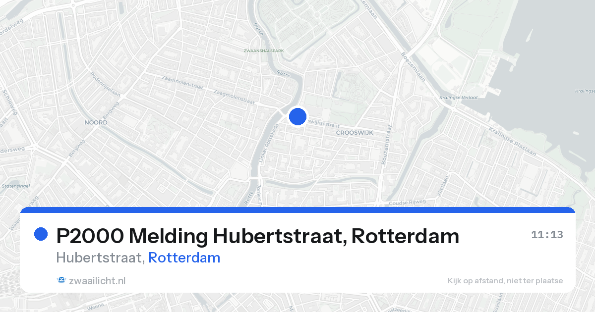 P2000 Melding Hubertstraat, Rotterdam — 15 aug 2026