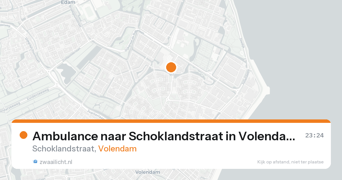 Ambulance naar Schoklandstraat in Volendam — 31 mei 2026
