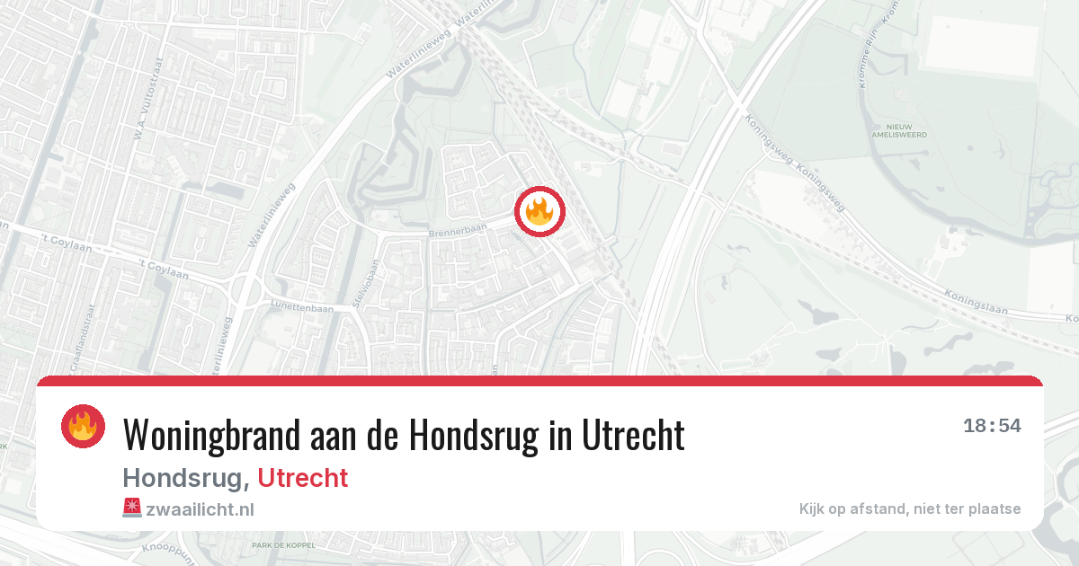 Woningbrand aan de Hondsrug in Utrecht — 7 mrt 2026