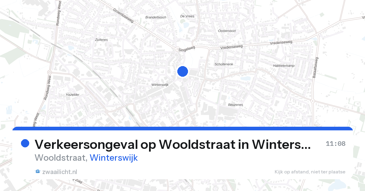 Verkeersongeval op Wooldstraat in Winterswijk — 8 apr 2026