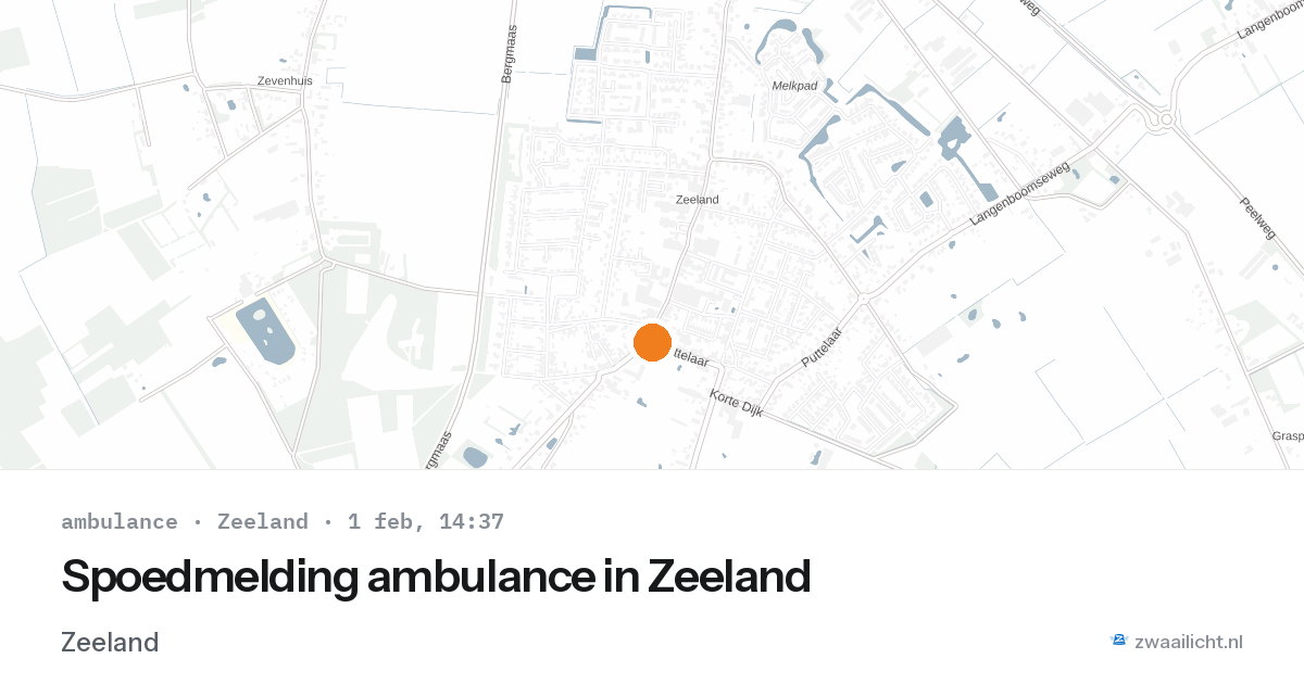Spoedmelding ambulance in Zeeland — 1 feb 2026