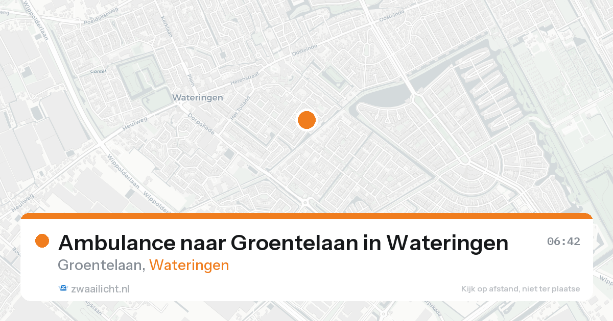 Ambulance naar Groentelaan in Wateringen — 17 aug 2026