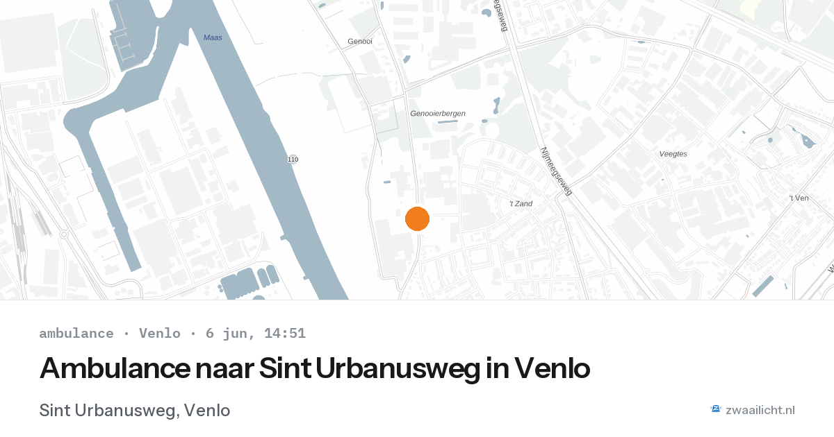 Ambulance naar Sint Urbanusweg in Venlo — 6 jun 2026