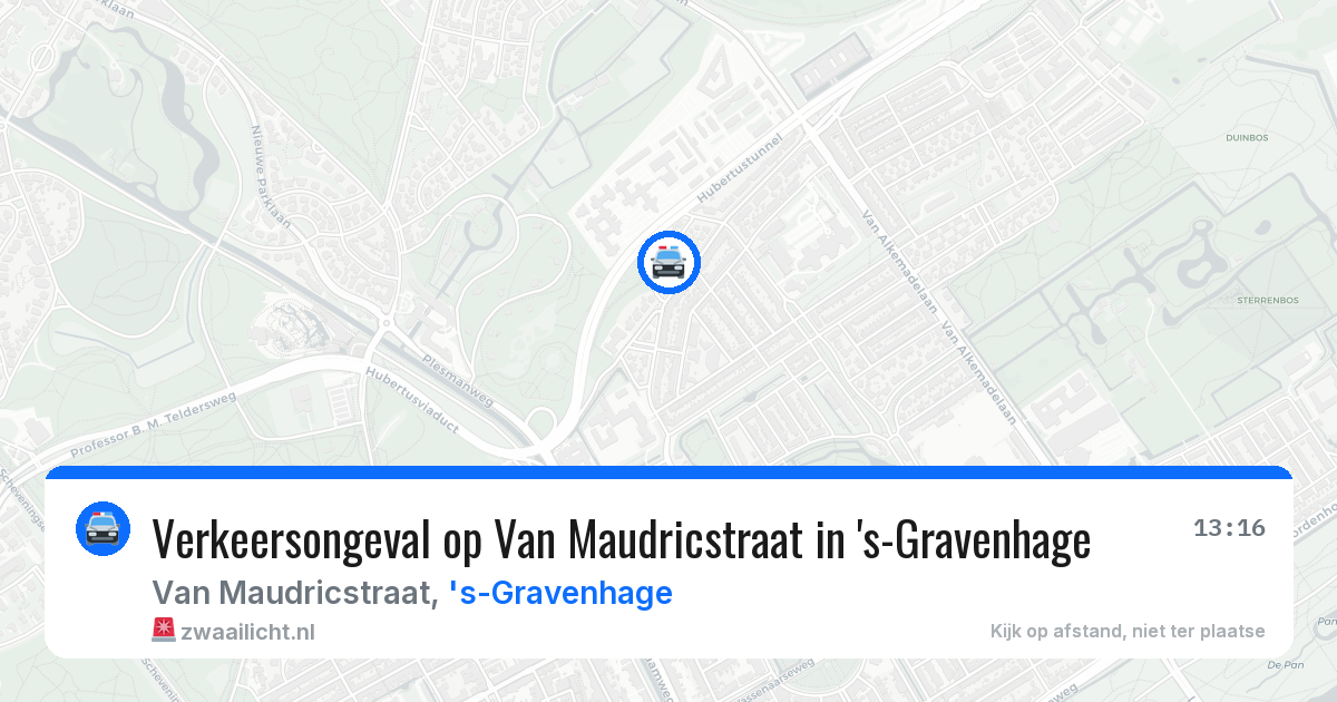 Verkeersongeval op Van Maudricstraat in 's-Gravenhage — 7 mei 2026