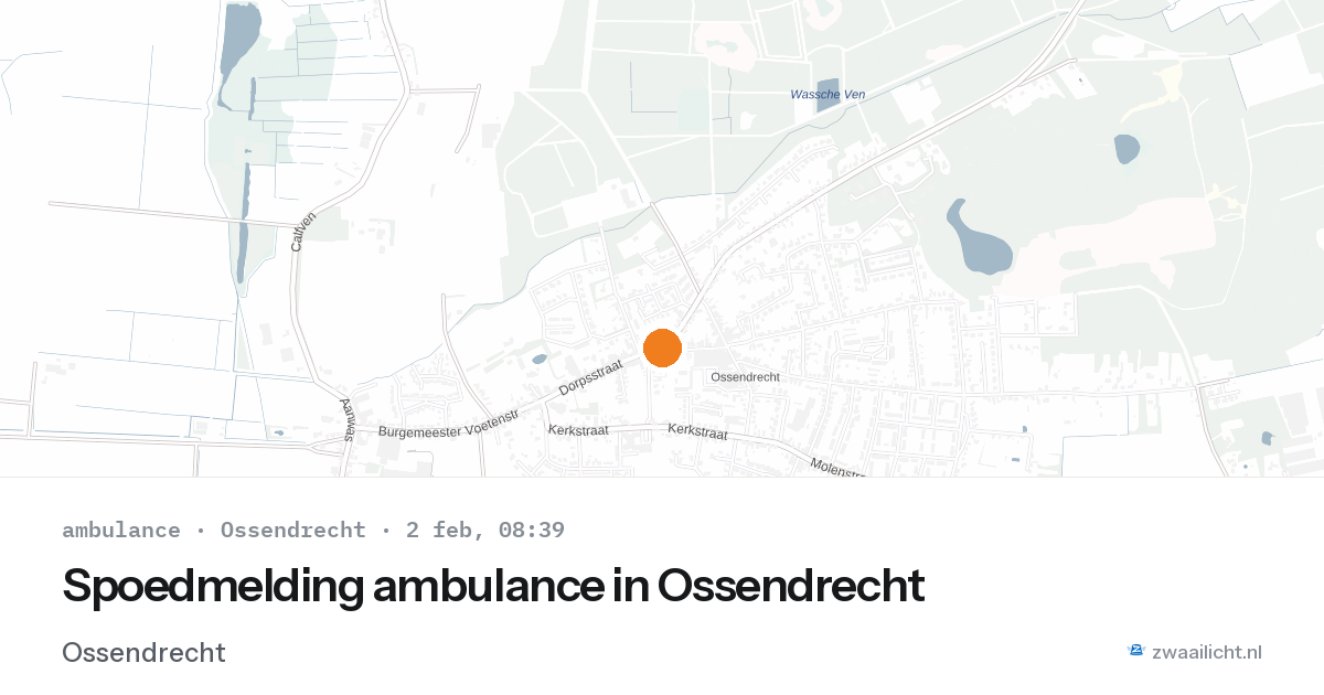 Spoedmelding ambulance in Ossendrecht — 2 feb 2026