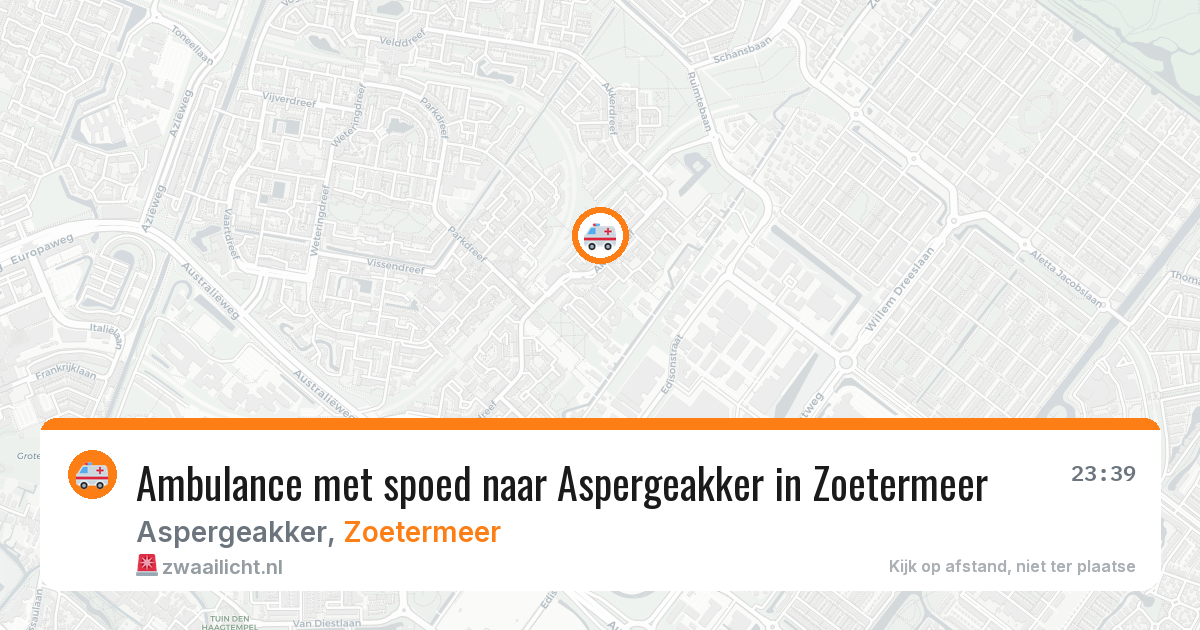 Ambulance met spoed naar Aspergeakker in Zoetermeer — 14 jun 2026