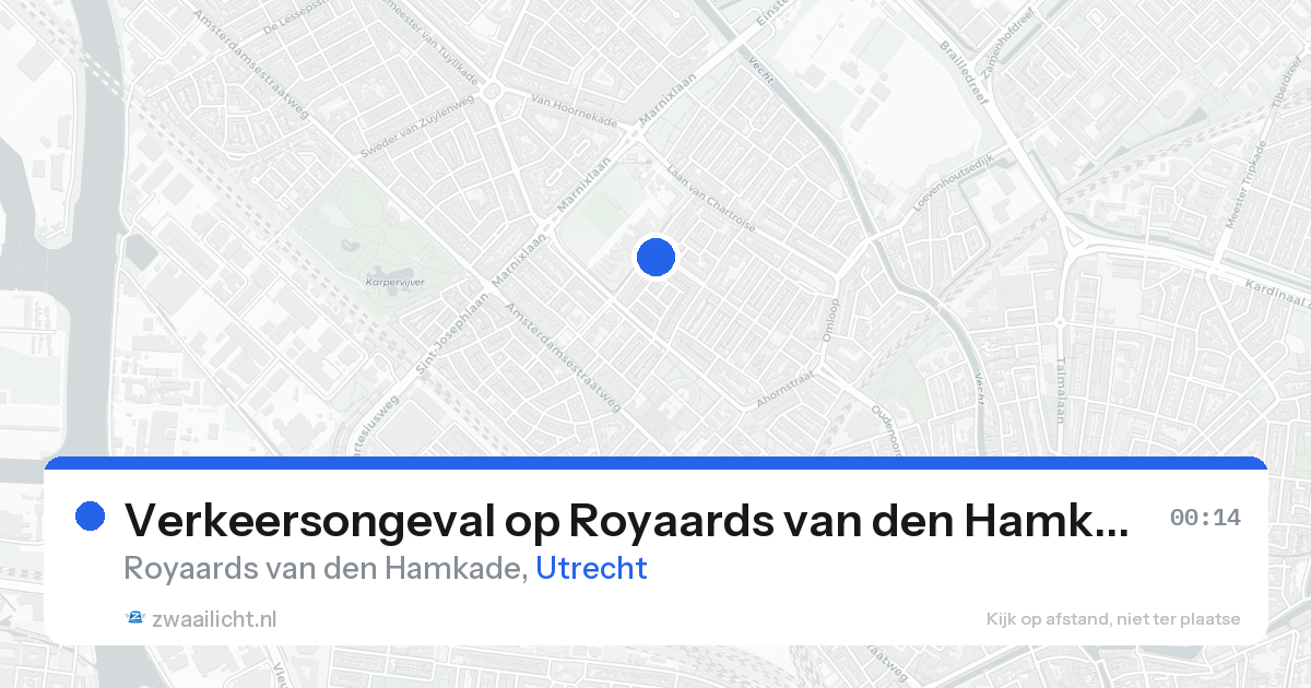 Verkeersongeval op Royaards van den Hamkade in Utrecht — 19 mrt 2026