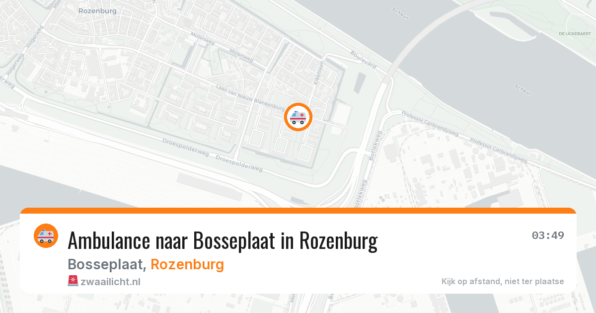 Ambulance naar Bosseplaat in Rozenburg — 25 jun 2026