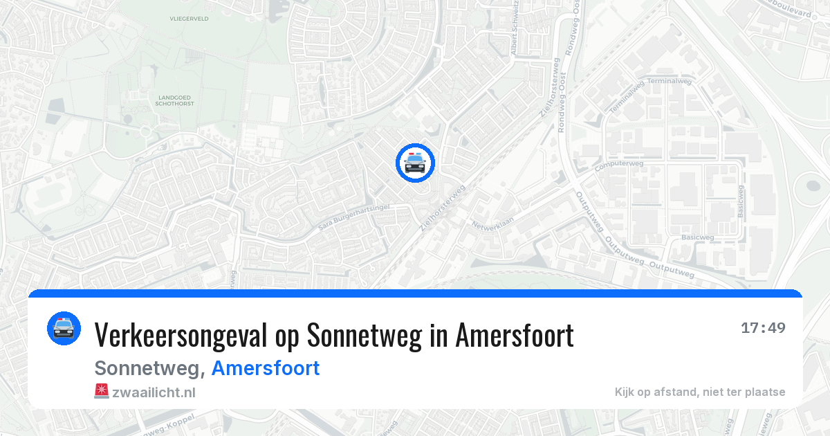 Verkeersongeval op Sonnetweg in Amersfoort — 5 aug 2026