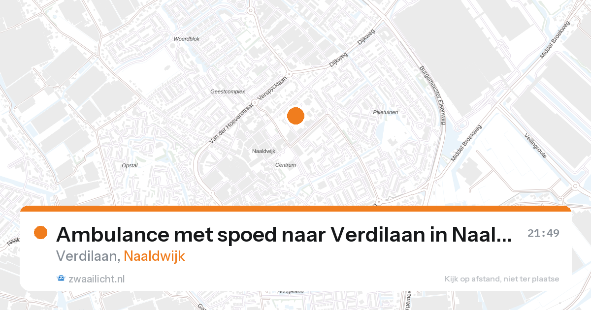 Ambulance met spoed naar Verdilaan in Naaldwijk — 28 aug 2026