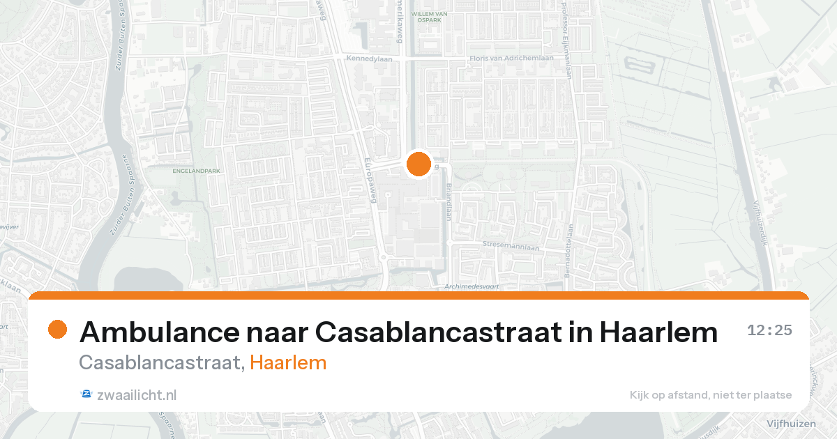 Ambulance naar Casablancastraat in Haarlem — 20 aug 2026