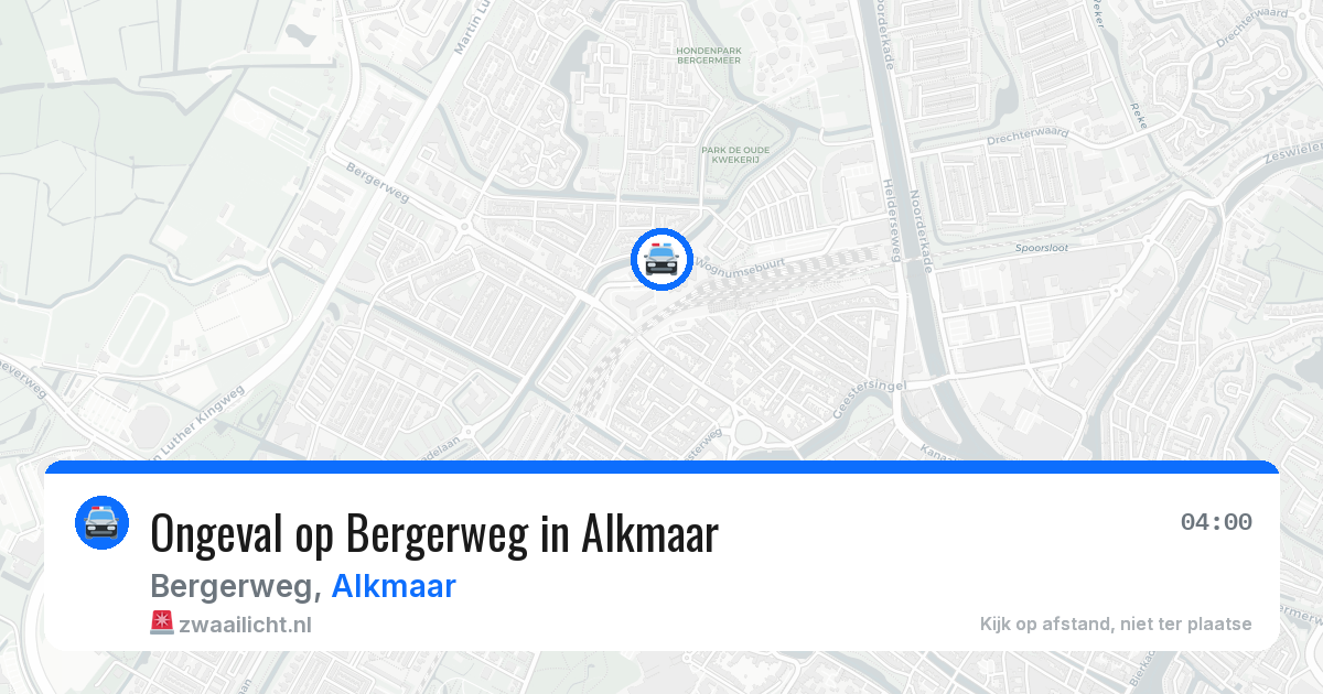 Ongeval op Bergerweg in Alkmaar — 12 jul 2026