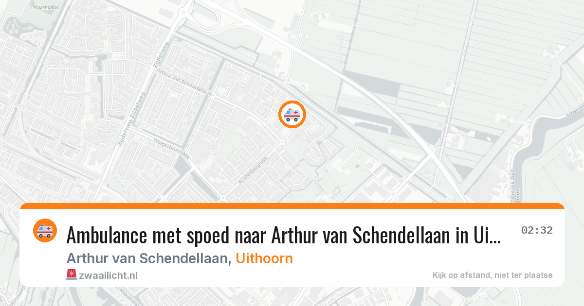 Ambulance met spoed naar Arthur van Schendellaan in Uithoorn — 14 mei 2026