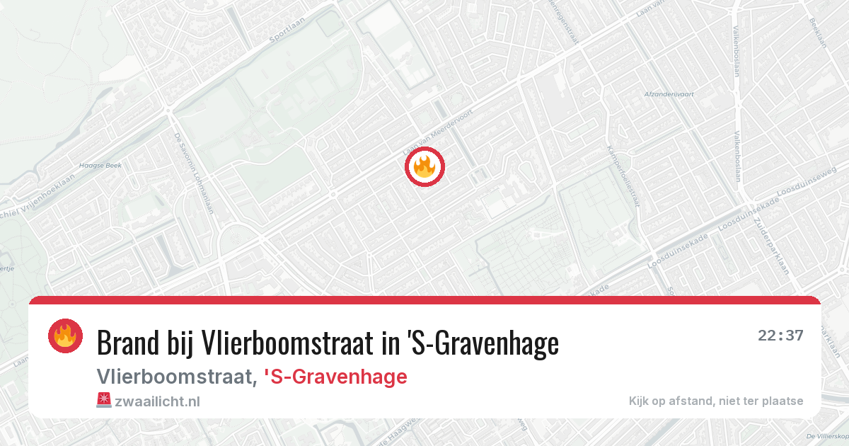 Brand bij Vlierboomstraat in 'S-Gravenhage — 19 jun 2026