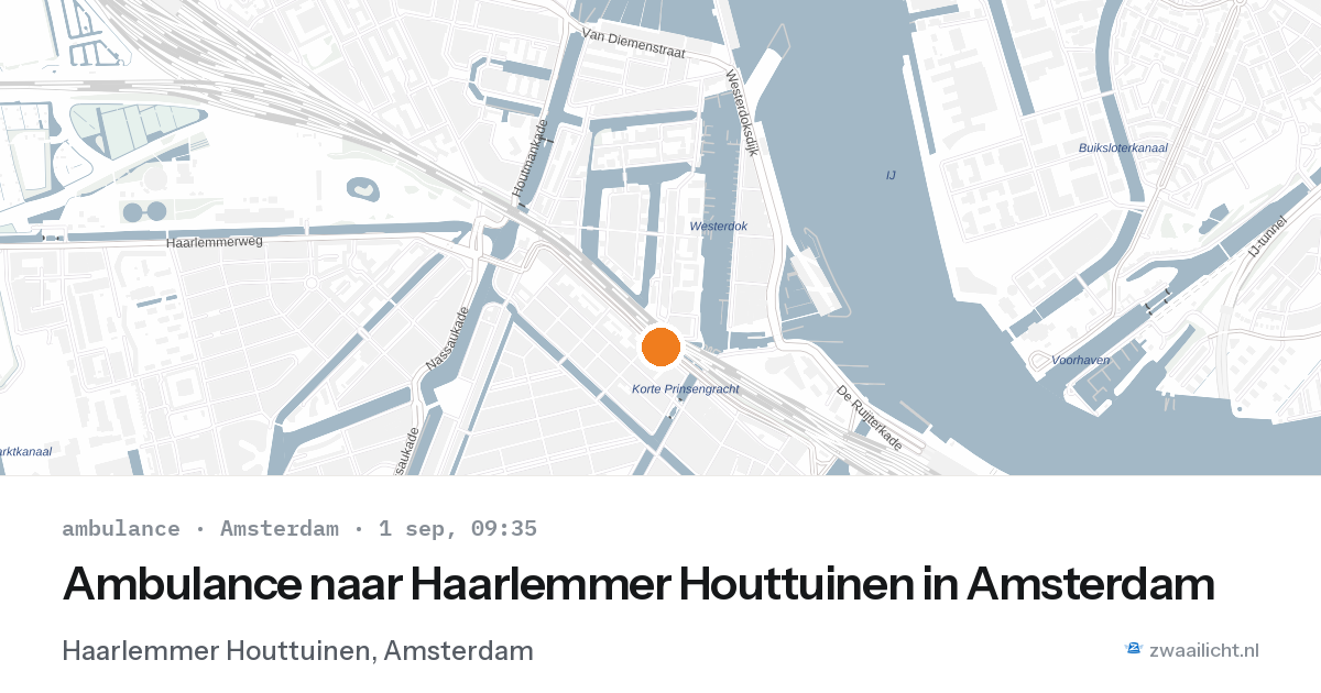 Ambulance naar Haarlemmer Houttuinen in Amsterdam — 1 sep 2026