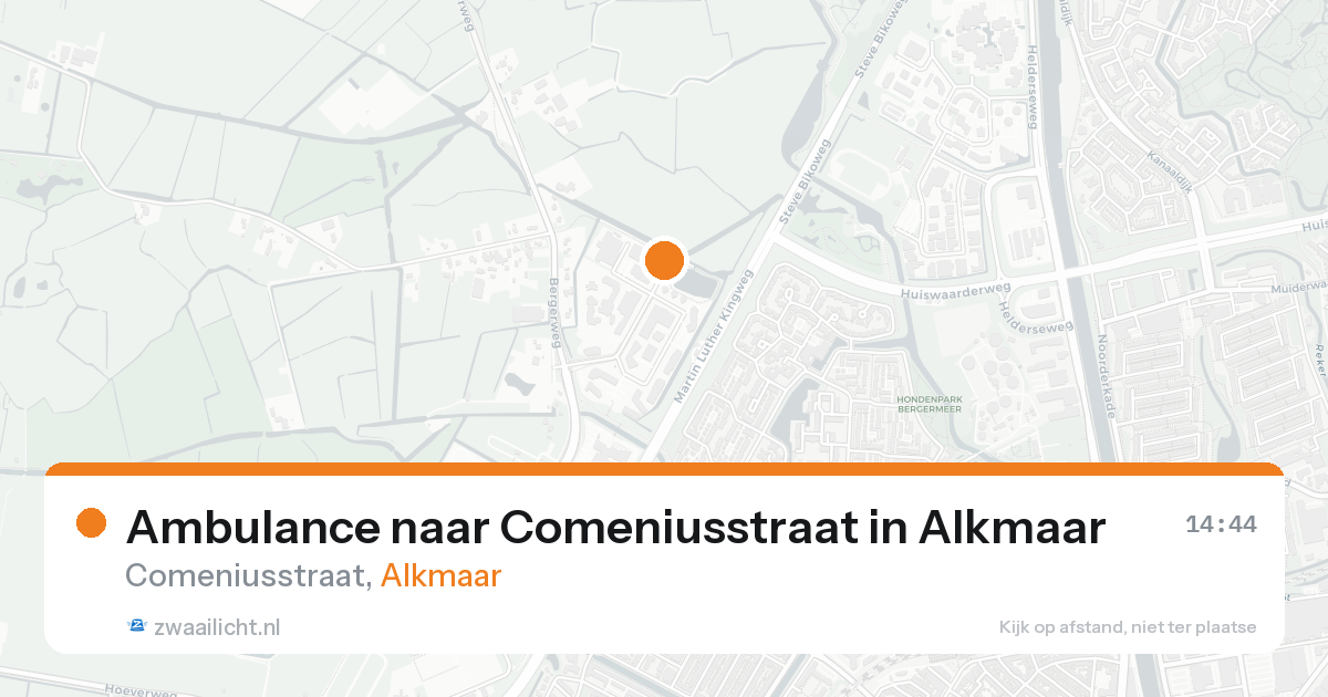 Ambulance naar Comeniusstraat in Alkmaar — 18 aug 2026