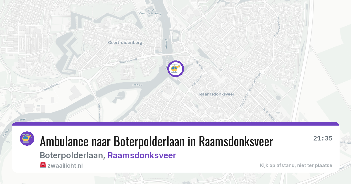 Ambulance naar Boterpolderlaan in Raamsdonksveer — 1 aug 2026