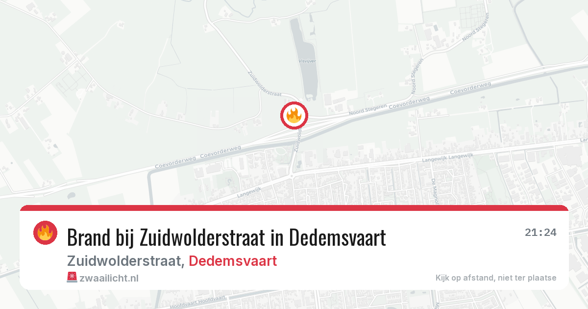 Brand bij Zuidwolderstraat in Dedemsvaart — 7 mei 2026