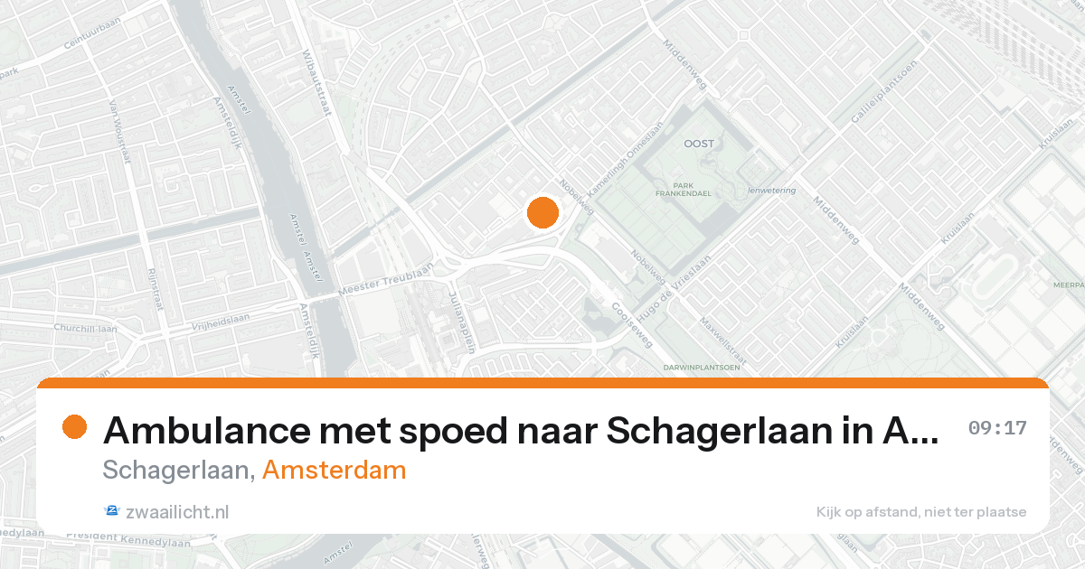 Ambulance met spoed naar Schagerlaan in Amsterdam — 18 mrt 2026