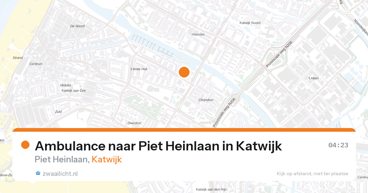 Ambulance naar Piet Heinlaan in Katwijk — 20 mrt 2026