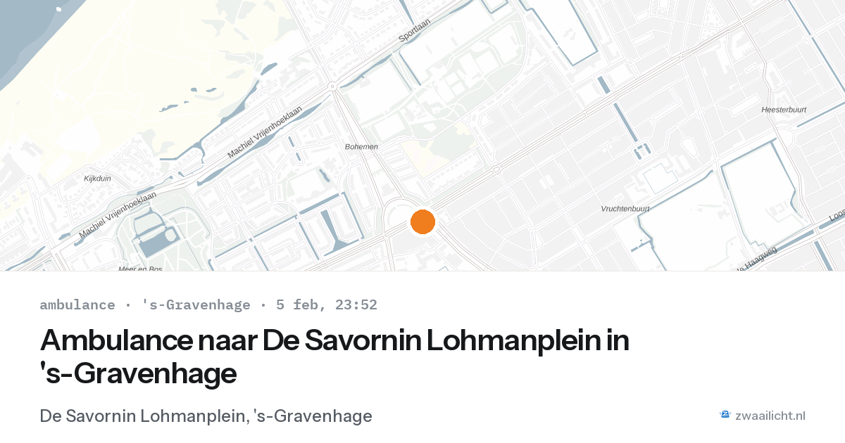 Ambulance naar De Savornin Lohmanplein in 's-Gravenhage — 5 feb 2026