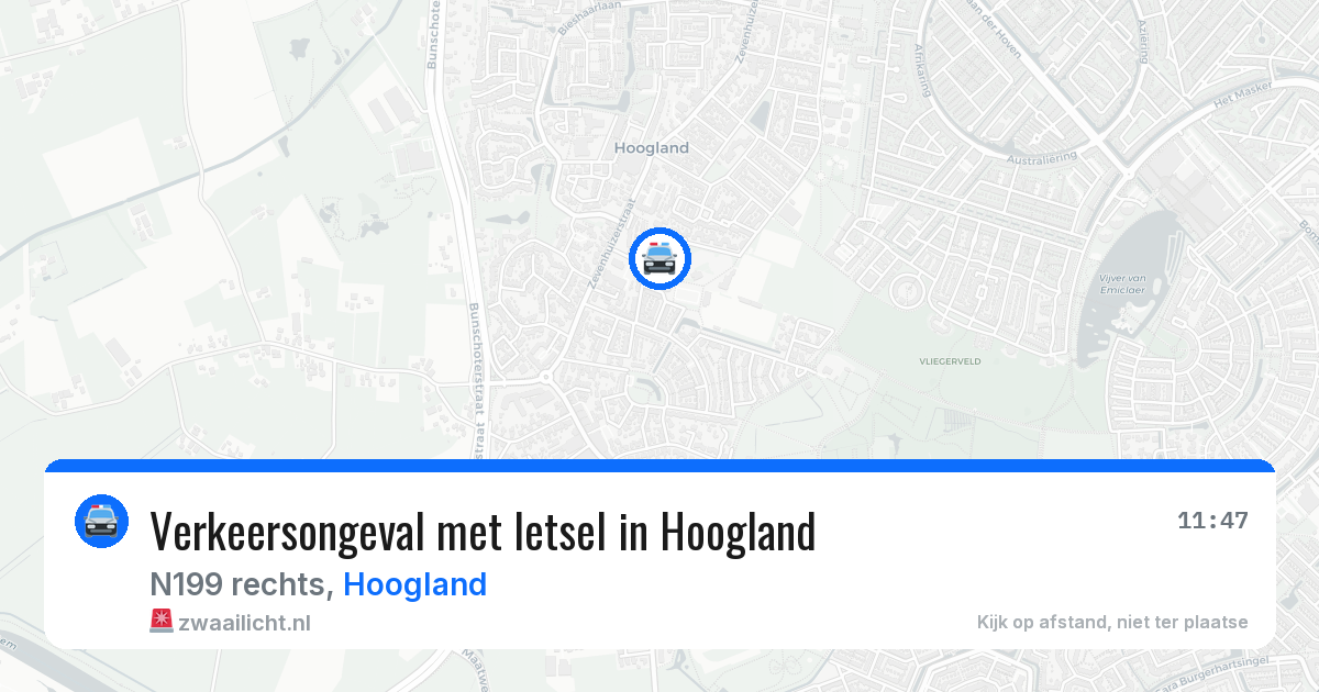 Verkeersongeval met letsel in Hoogland — 10 jun 2026