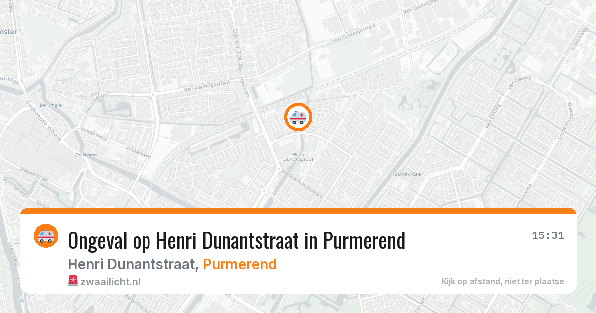Ongeval op Henri Dunantstraat in Purmerend — 22 jun 2026