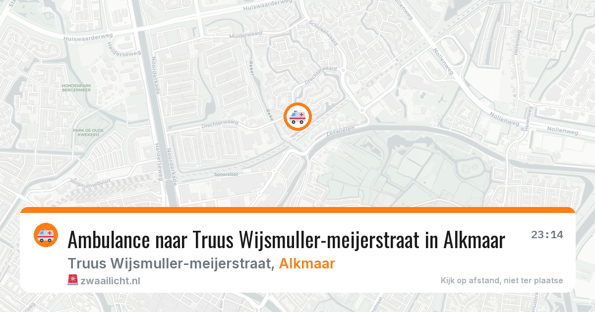 Ambulance naar Truus Wijsmuller-meijerstraat in Alkmaar — 30 mrt 2026