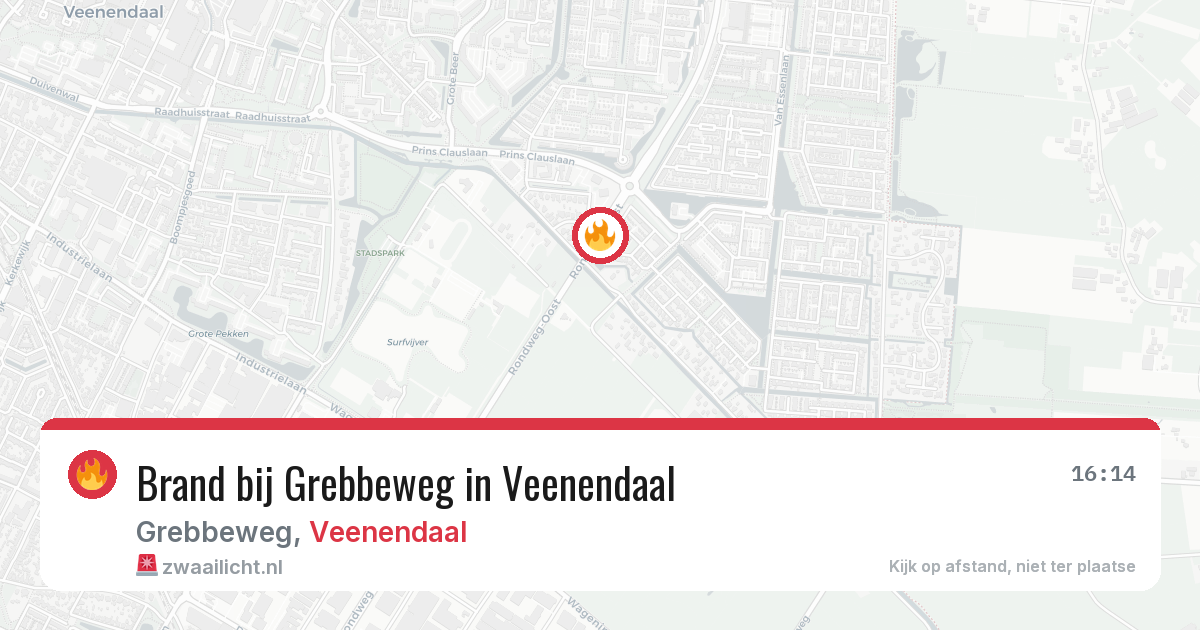 Brand bij Grebbeweg in Veenendaal — 8 jun 2026