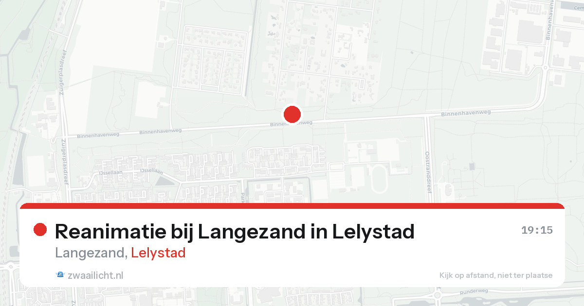 Reanimatie bij Langezand in Lelystad — 23 aug 2026