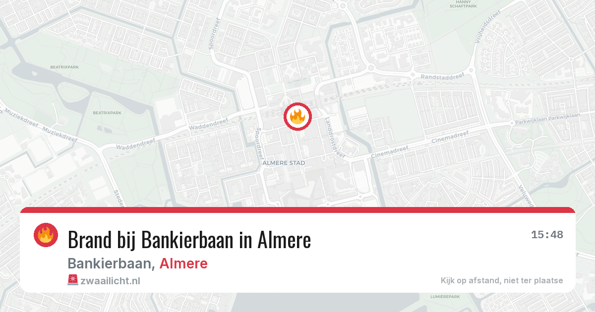 Brand bij Bankierbaan in Almere — 18 jul 2026