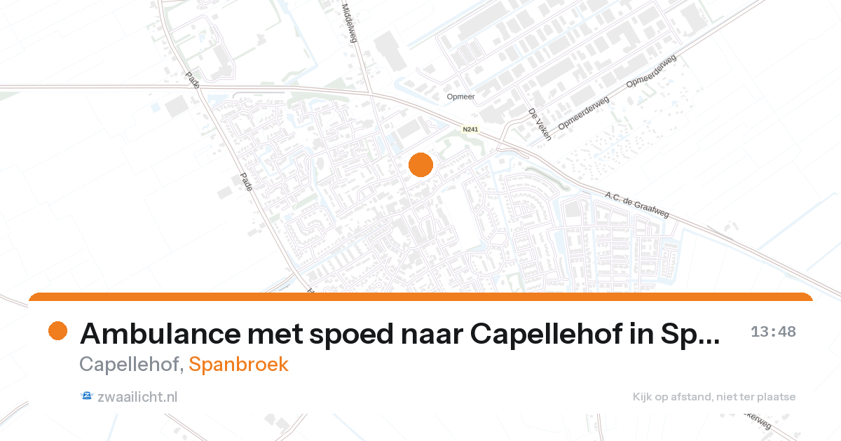 Ambulance met spoed naar Capellehof in Spanbroek — 26 aug 2026