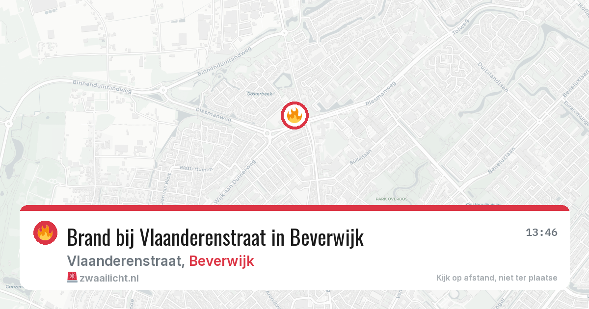 Brand bij Vlaanderenstraat in Beverwijk — 26 jun 2026