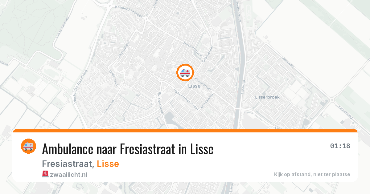 Ambulance naar Fresiastraat in Lisse — 20 mei 2026