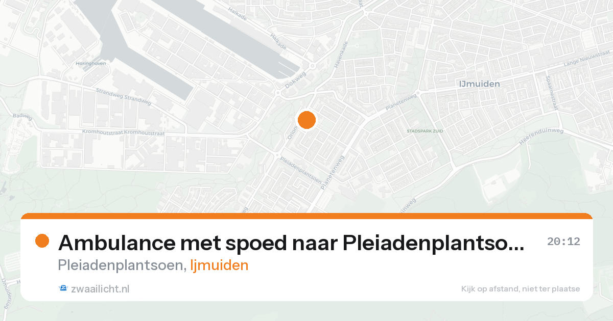 Ambulance met spoed naar Pleiadenplantsoen in Ijmuiden — 7 feb 2026