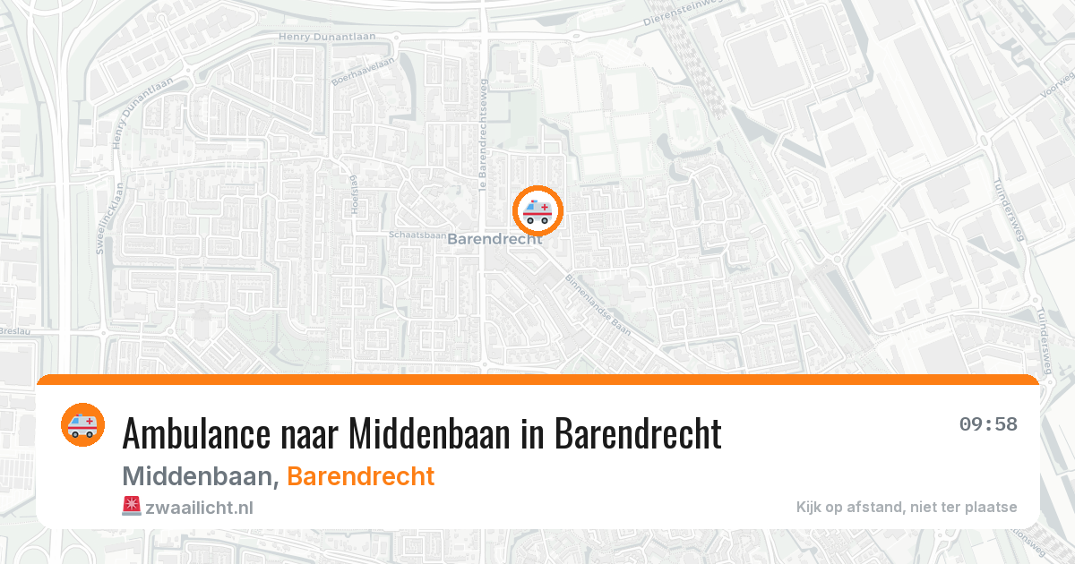 Ambulance naar Middenbaan in Barendrecht — 12 jul 2026