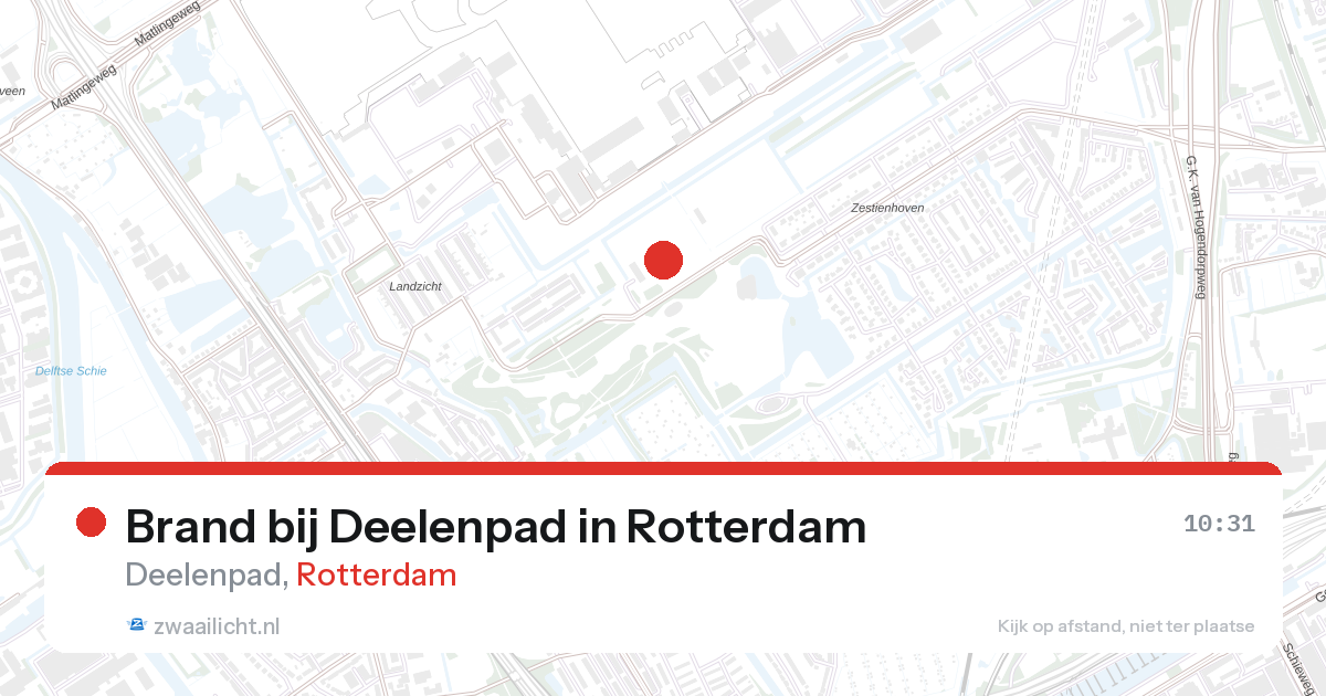 Brand bij Deelenpad in Rotterdam — 27 aug 2026