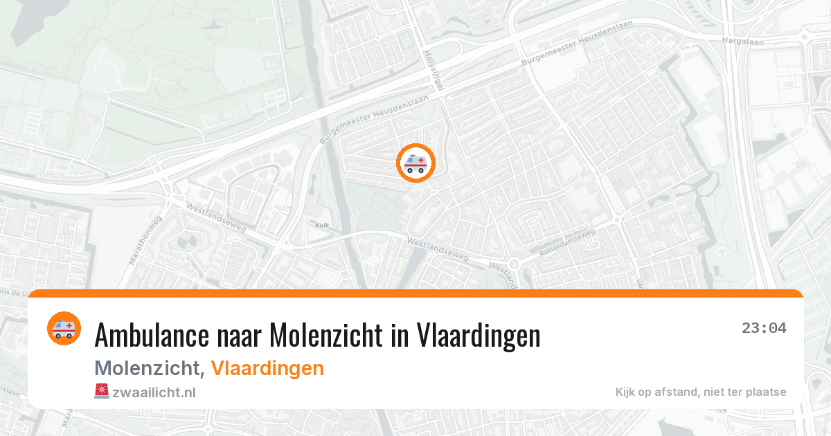 Ambulance naar Molenzicht in Vlaardingen — 19 mei 2026