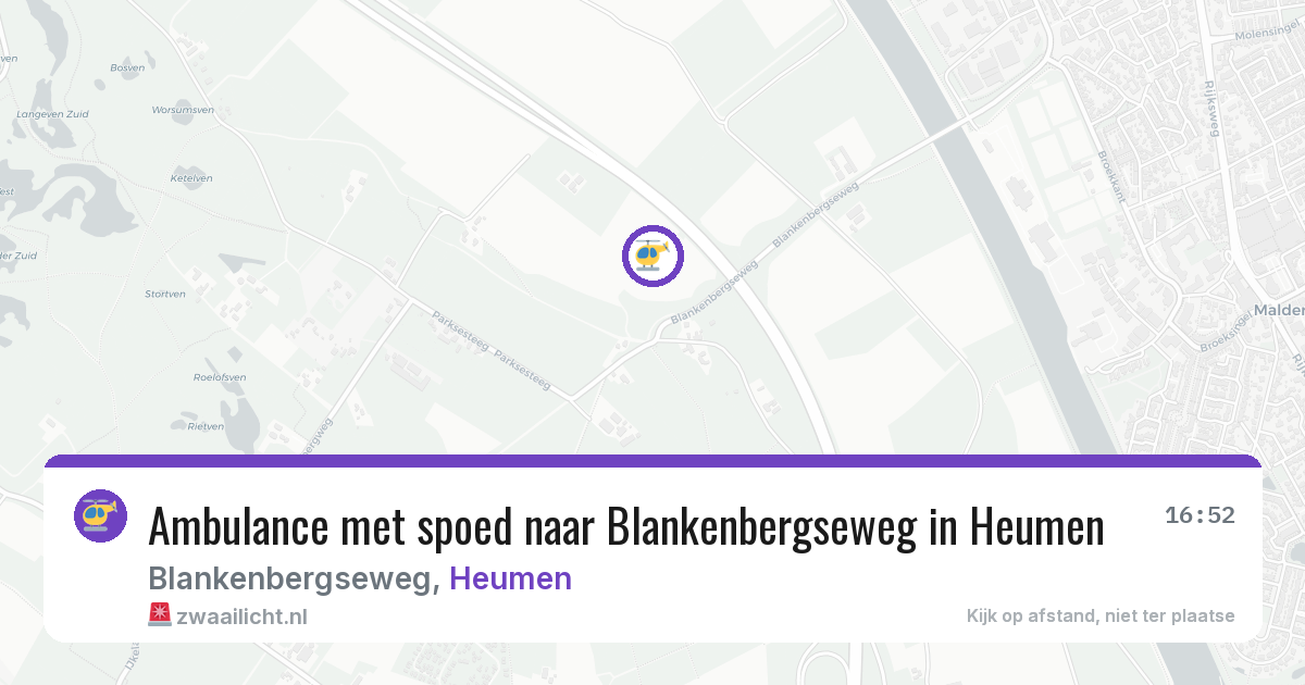 Ambulance met spoed naar Blankenbergseweg in Heumen — 24 jul 2026