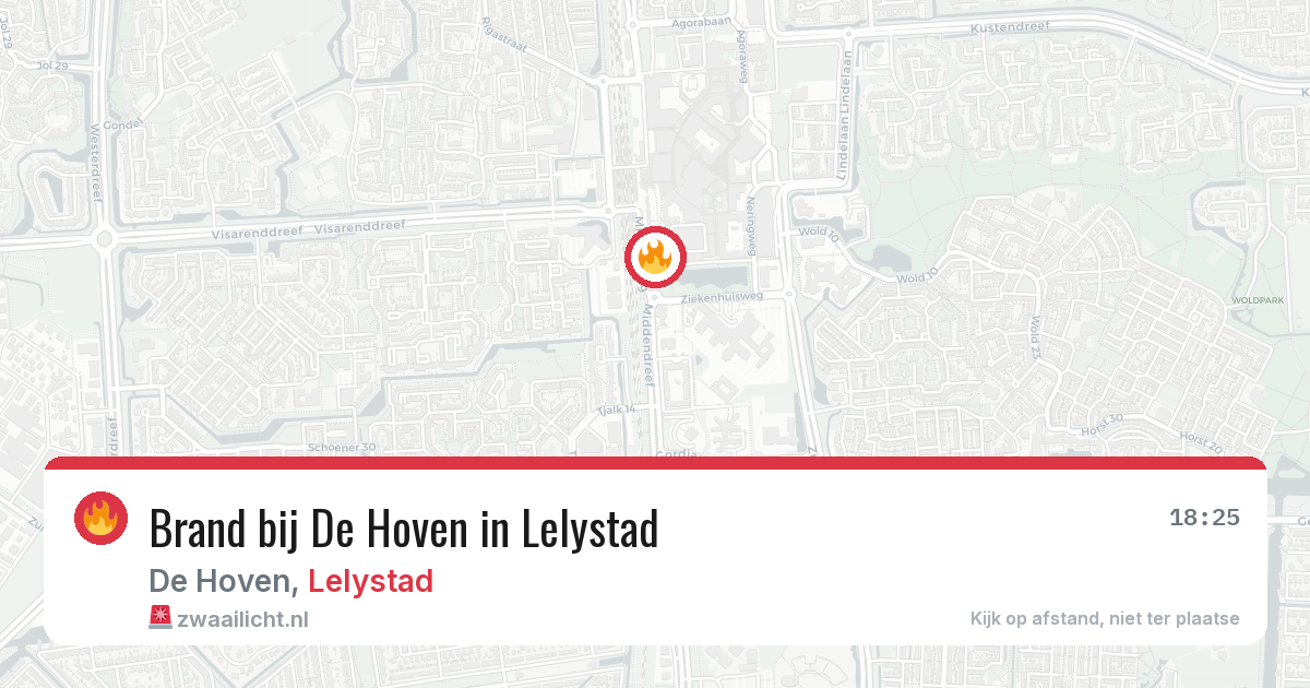 Brand bij De Hoven in Lelystad — 23 mei 2026