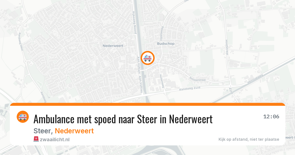 Ambulance met spoed naar Steer in Nederweert — 29 jun 2026
