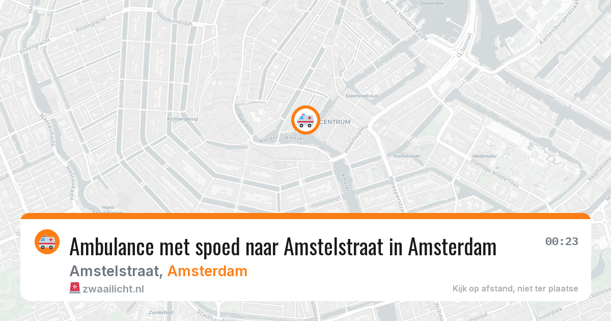 Ambulance met spoed naar Amstelstraat in Amsterdam — 4 apr 2026