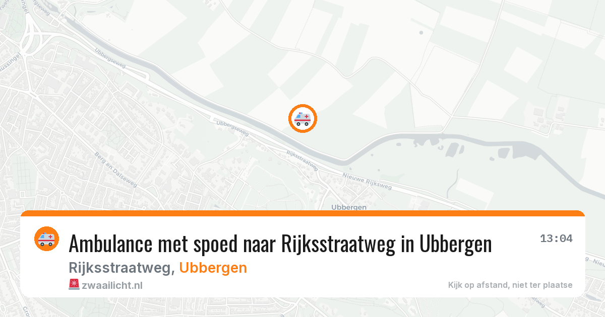 Ambulance met spoed naar Rijksstraatweg in Ubbergen — 8 apr 2026