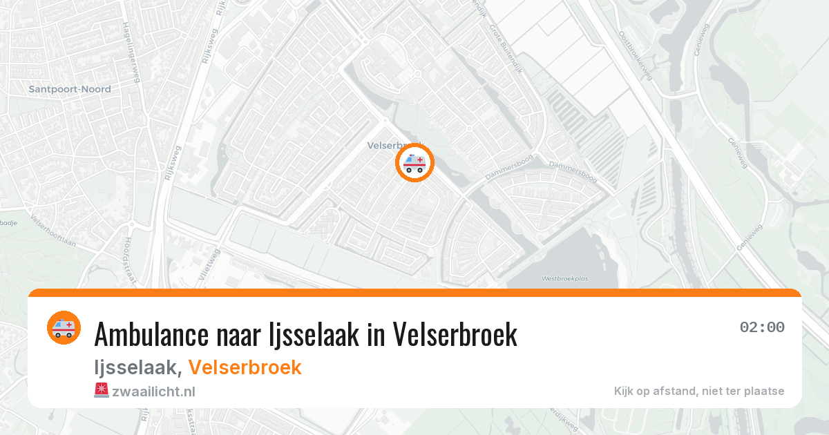Ambulance naar Ijsselaak in Velserbroek — 13 aug 2026