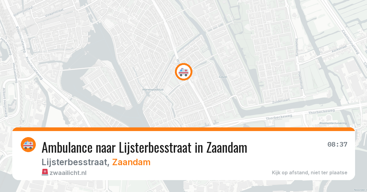 Ambulance naar Lijsterbesstraat in Zaandam — 6 mei 2026