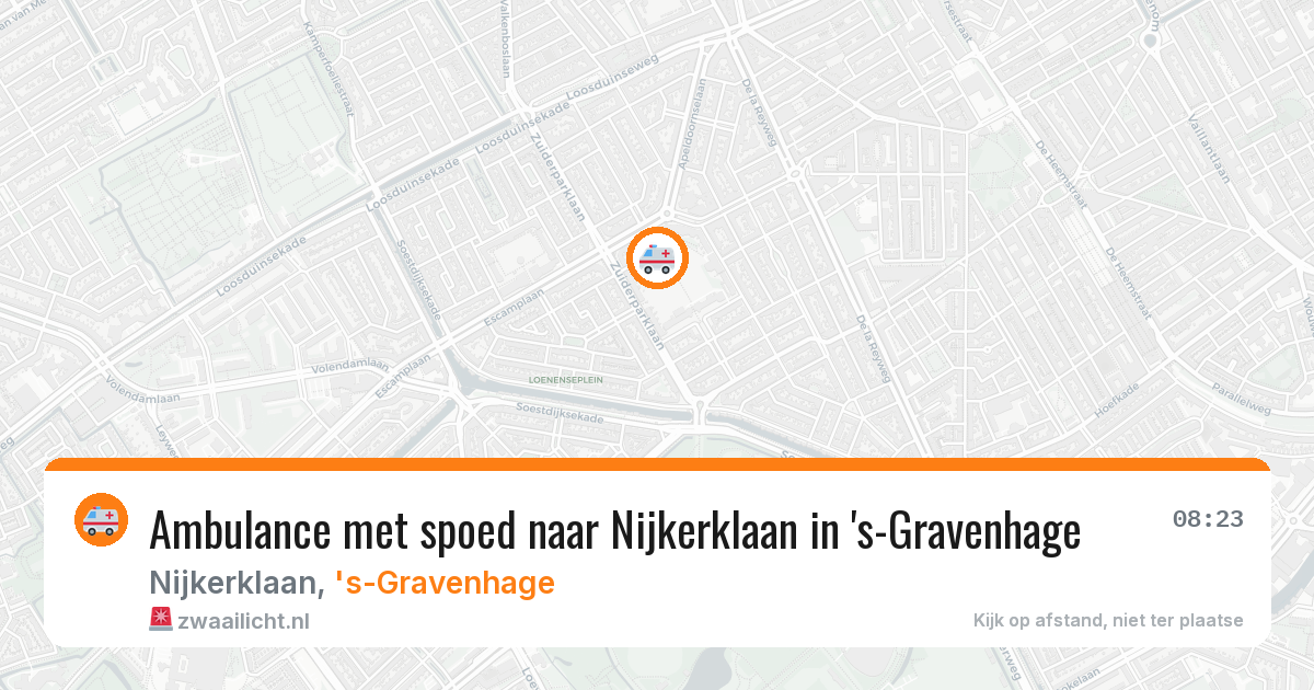 Ambulance met spoed naar Nijkerklaan in 's-Gravenhage — 9 jun 2026