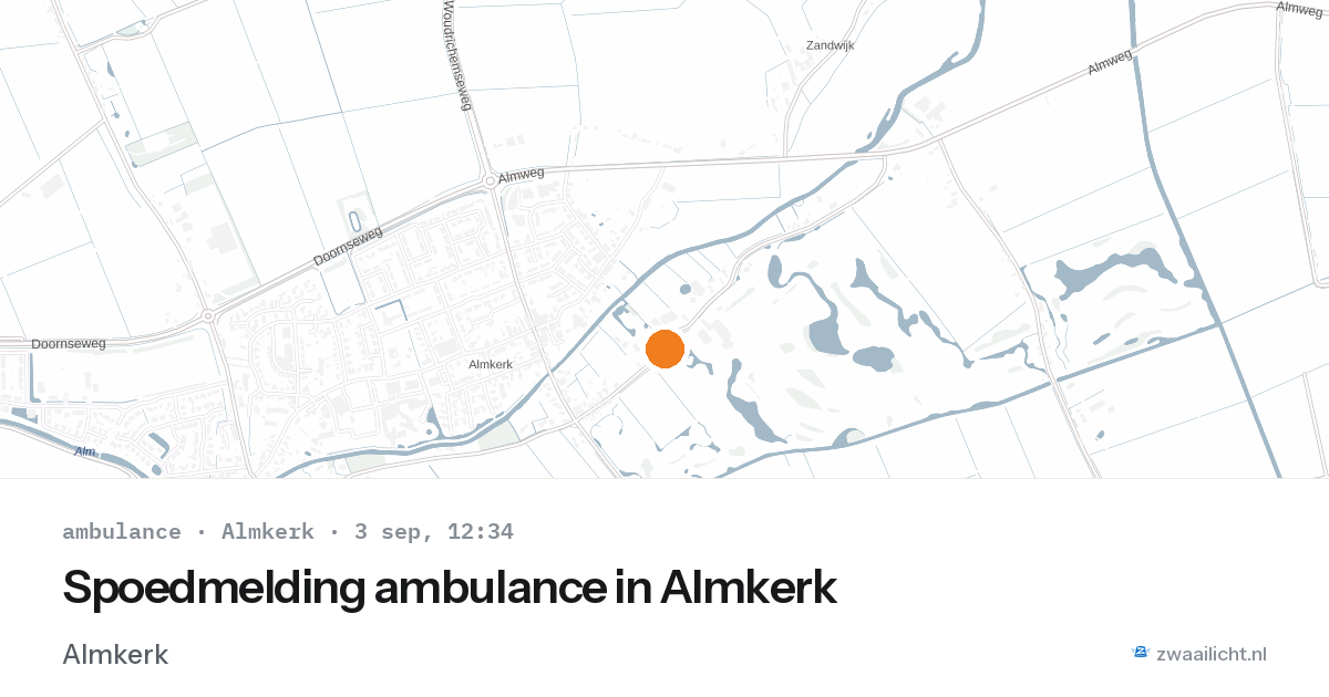 Spoedmelding ambulance in Almkerk — 3 sep 2026